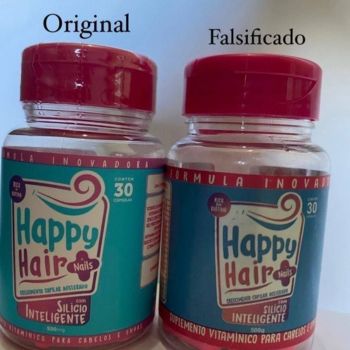Happy Hair Falso e Original comparativo