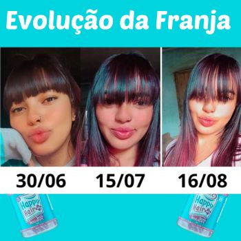 Crescimento de Franja antes e depois