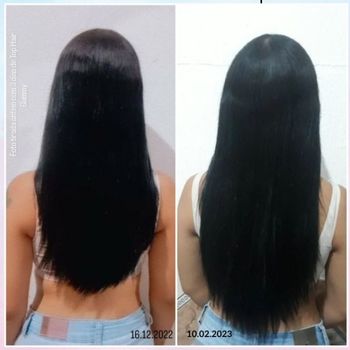 Goma para crescer cabelo resultado antes e depois